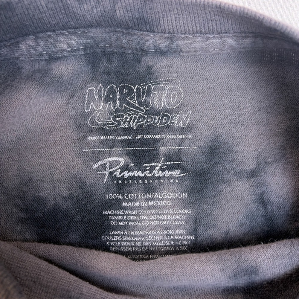 Primitive Naruto Shippuden Tie Dye Long Sleeve Shirt Grey Black Mens Medium - Picture 6 of 10